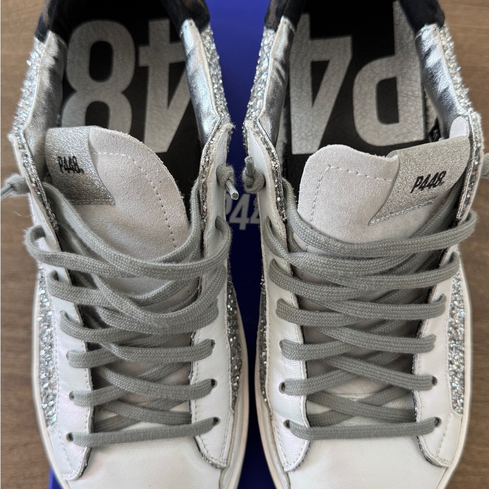 Silver Glitter Sneakers - Picture 3 of 6